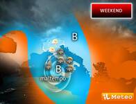 Meteo: Weekend, il Maltempo raddoppia. Sabato e Domenica pioverà più del previsto, ecco dove