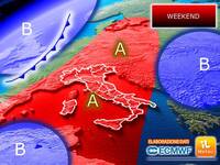 9/04/2026 - Meteo: Weekend con l'Alta Pressione, ma Domenica 12 arrivano i primi Temporali al Nord