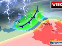 Meteo Weekend: Vortice dal Nord Europa, confermato guasto del tempo Sabato 14 e Domenica 15 Marzo