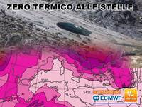 Meteo: Zero Termico a 4500 metri dal Fine Settimana, valore eccezionale per le nostre montagne. Conseguenze