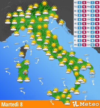 Il tempo quotidiano 23 dicembre 2018